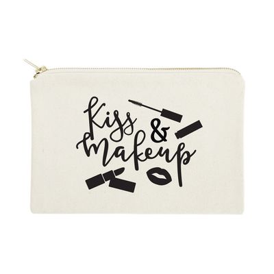 The Cotton &amp; Canvas Co. Cosmetic Bag Kiss &amp; Makeup