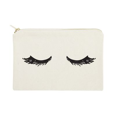 The Cotton &amp; Canvas Co Closed Lashes Cosmetic Bag