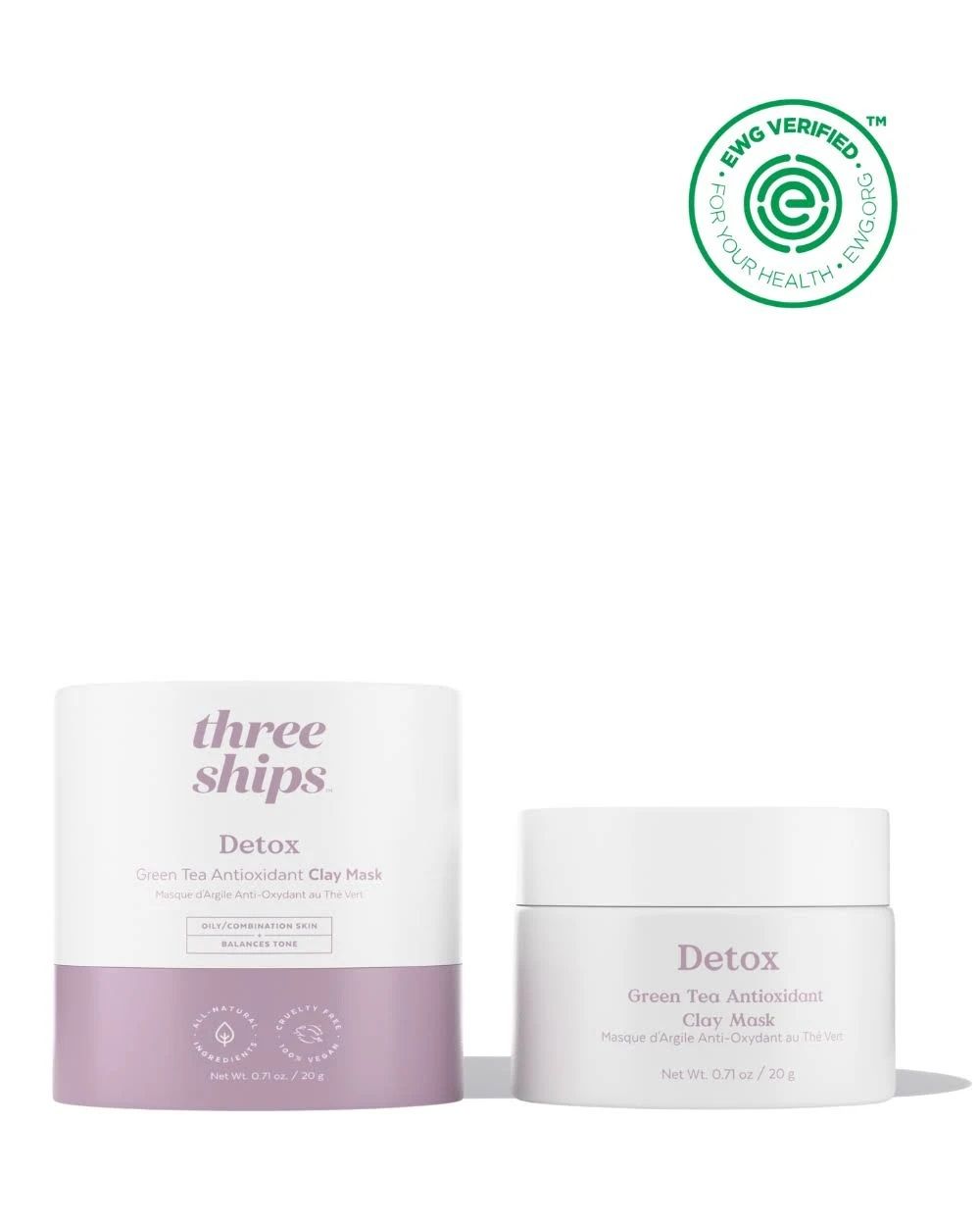 three ships Green Tea Antioxidant Clay Mask