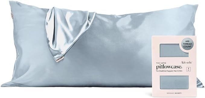 kitsch Satin Pillowcase King Size - Blue Haze