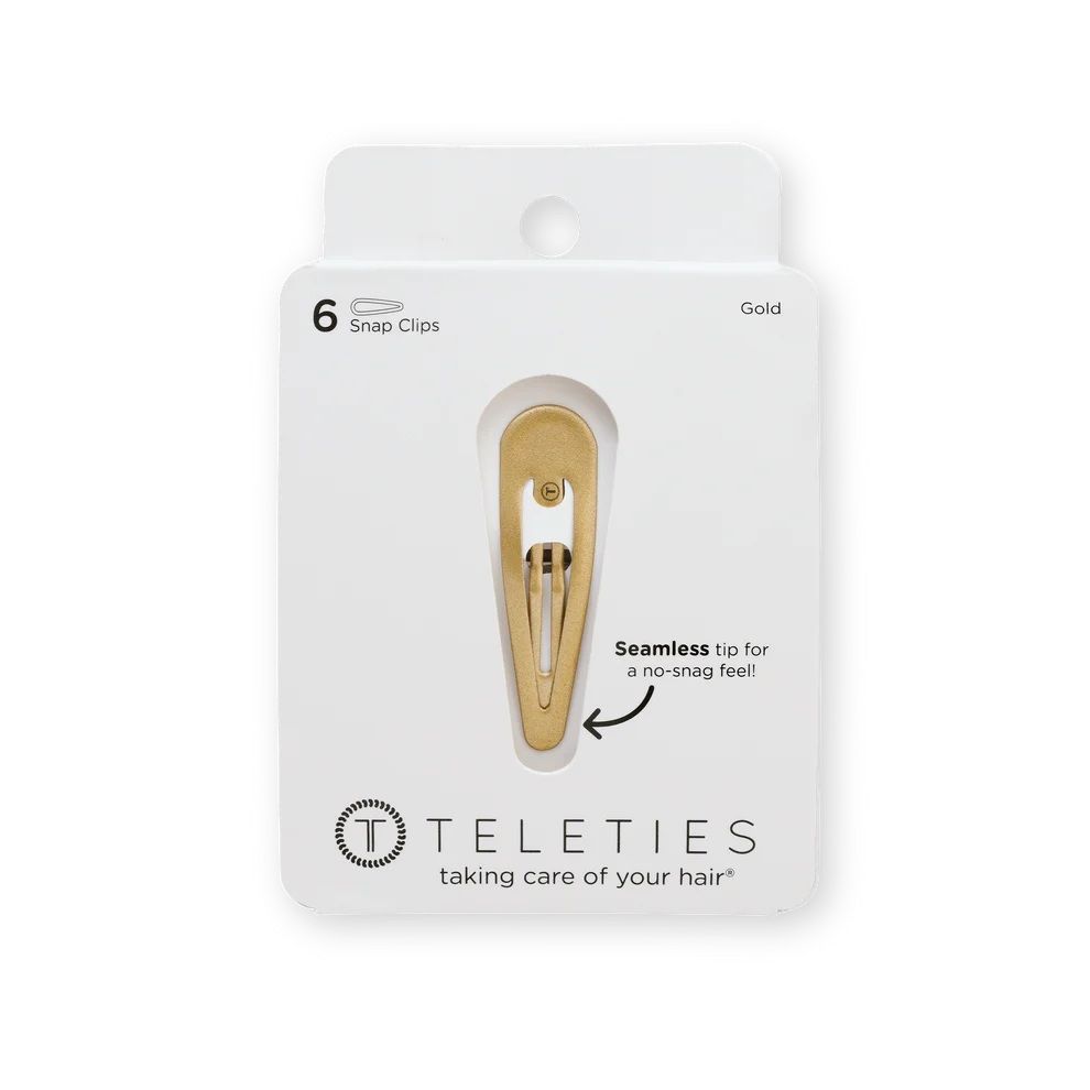 Teleties Snap Clips Gold 6 Pack