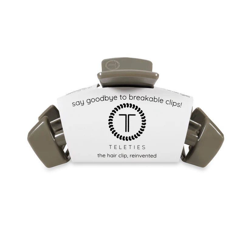 TELETIES Classic Hair Clip Medium Sage It Ain't So