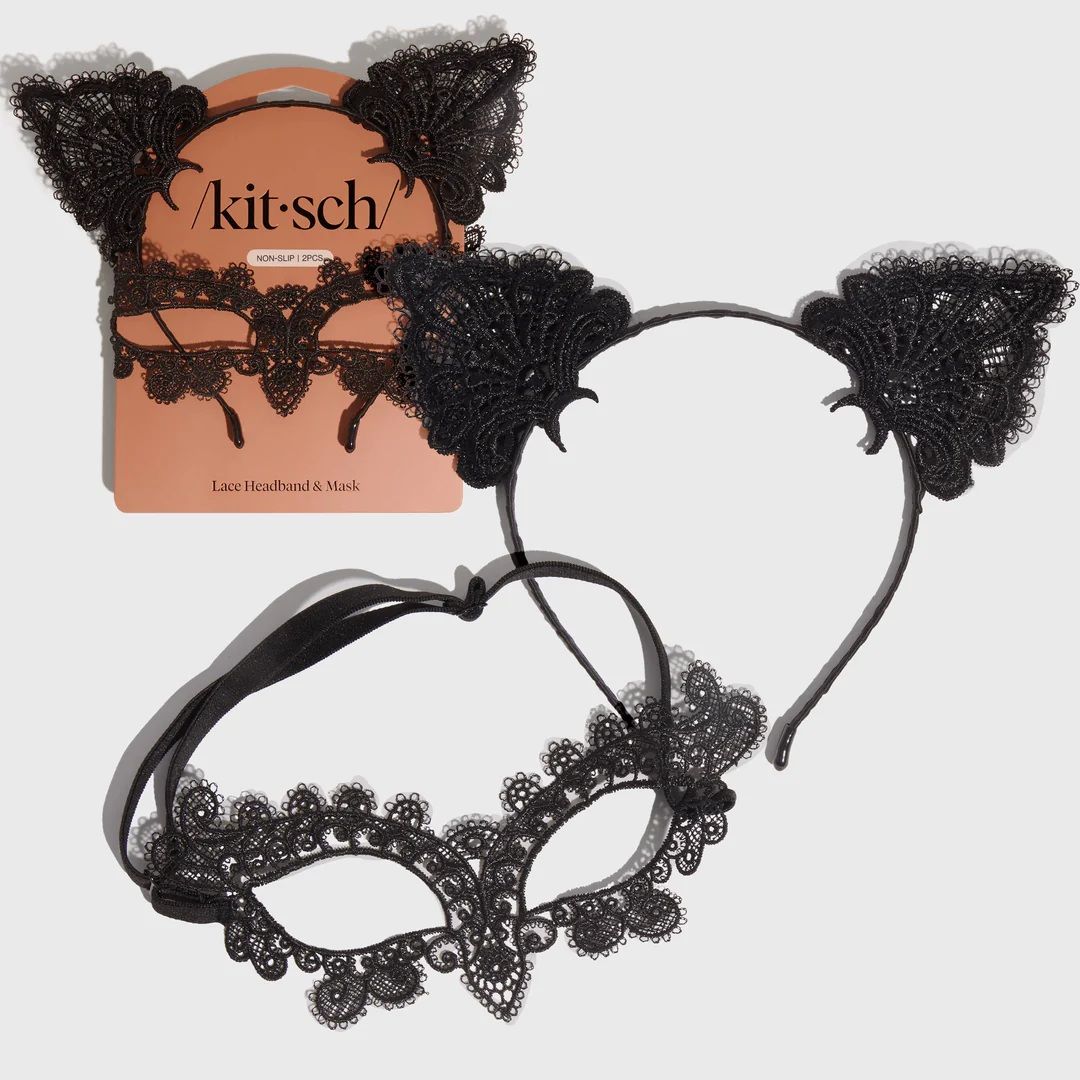 kitsch Lace Headband &amp; Mask Set
