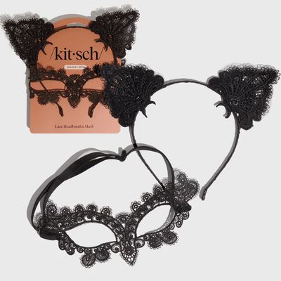 kitsch Lace Headband &amp; Mask Set
