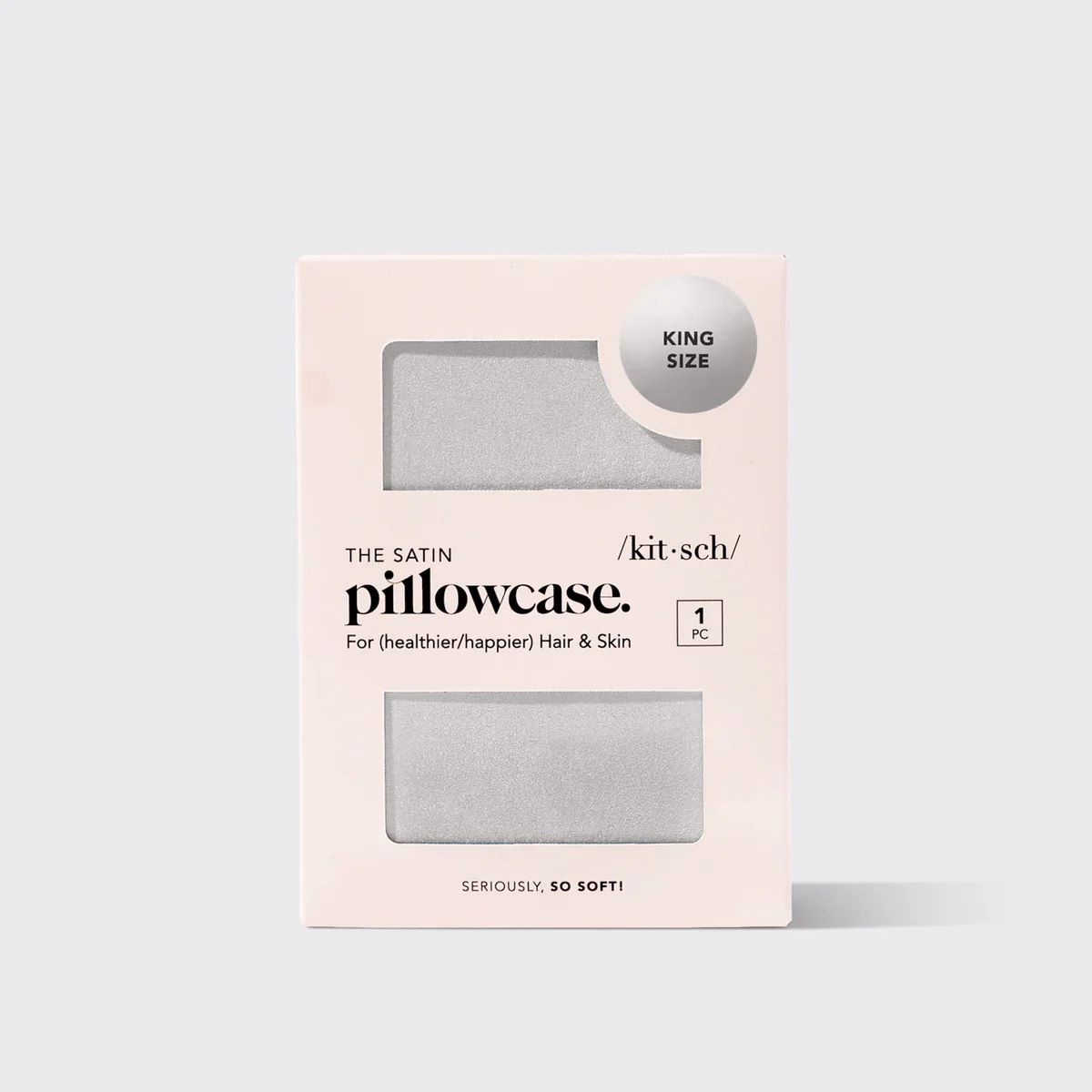 kitsch Satin pillowcase King Size - Silver