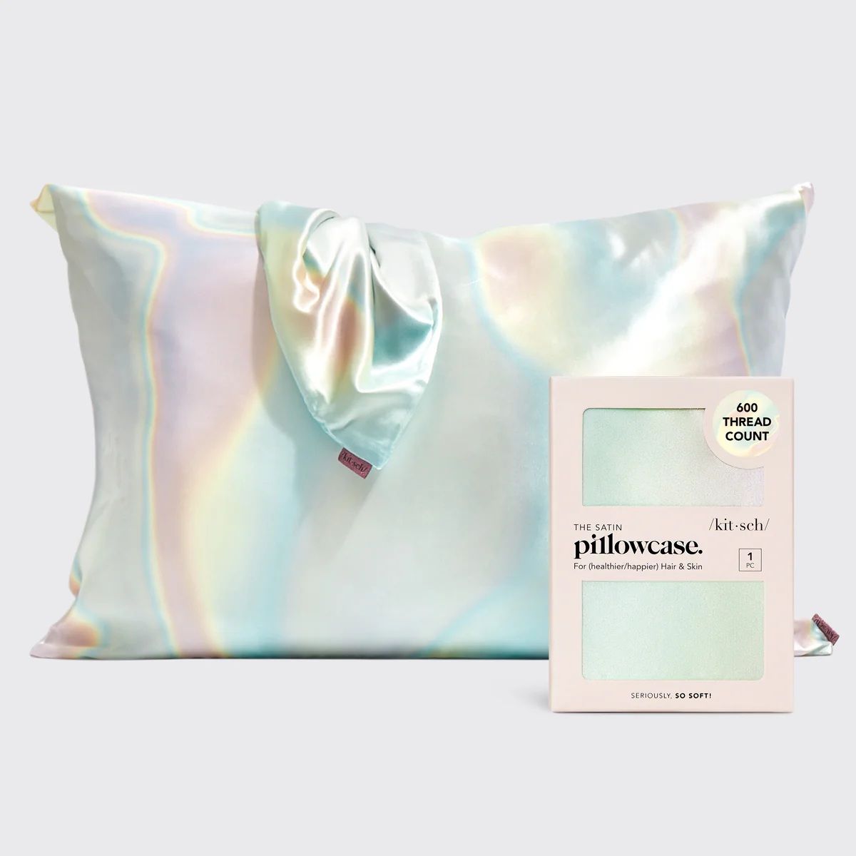 kitsch Satin Pillow Case Standard Size Aura