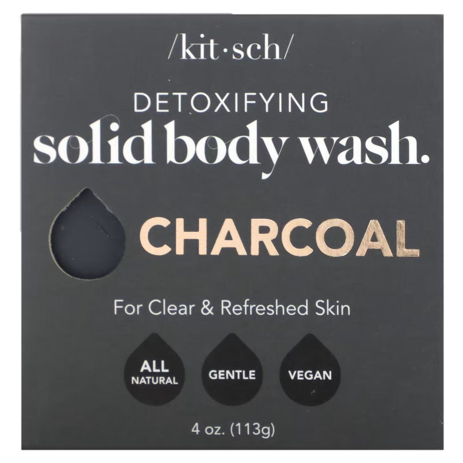 KITSCH Detoxifying Solid Body Wash Charcoal