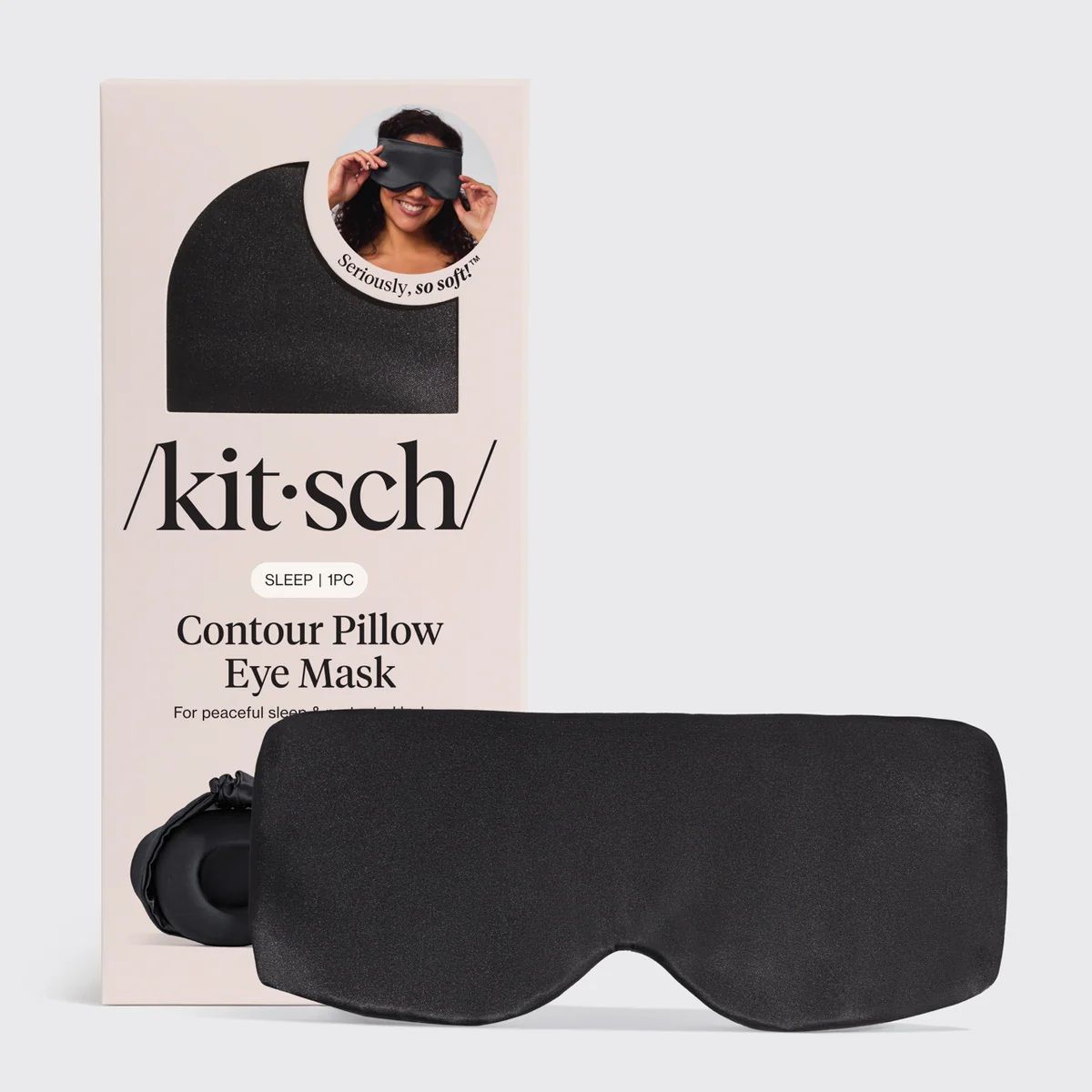 kitsch Contour Pillow Eye Mask Charcoal