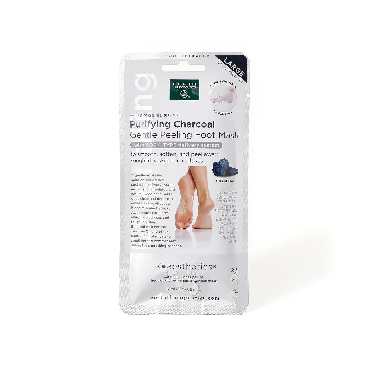 Earth Thearpeutics Purifying Charcoal Foot Peel Mask