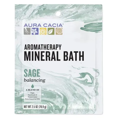 Aura Cacia Aromatherapy Mineral Bath Sage