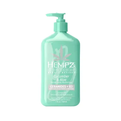 Hempz Beauty Actives Cucumber &amp; Aloe Herbal Body Moisturizer Ceramides + B3