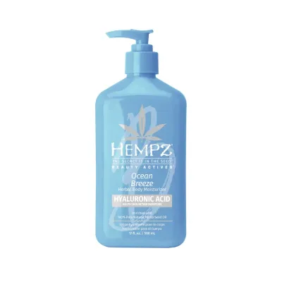 Hempz Beauty Actives Ocean Breeze Herbal Body Moisturizer Hyaluronic Acid