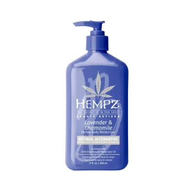 Hempz Beauty Actives Lavender &amp; Chamomile Herbal Body Moisturizer Retinol Alternative