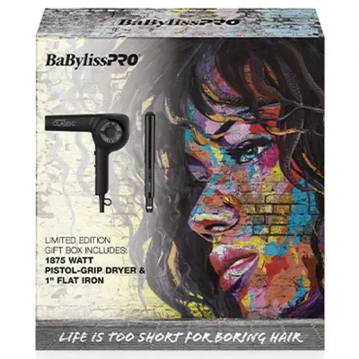BaByliss Pro Pistol-Grip Dryer &amp; 1" Flat Iron