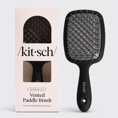 kitsch Detangling Vented Paddle Brush- Black