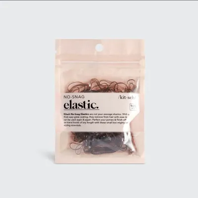 kitsch No-Snag Elastic 100pc - Brown