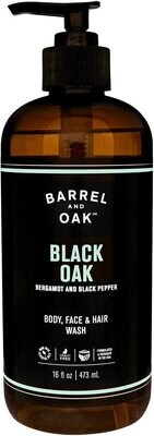 Barrel And Oak Black Oak Body Face &amp; Hair Wash
