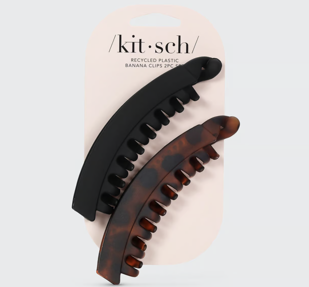 kitsch Banana Clips 2pc Set - Black &amp; Tort