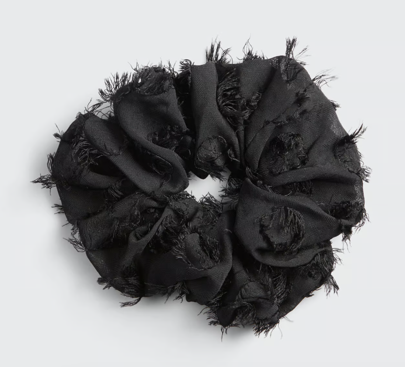 kitsch Brunch Scrunchie - Frayed Black