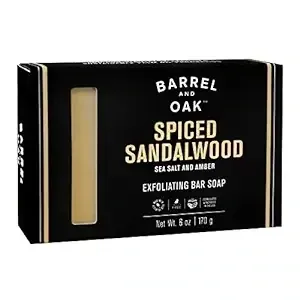 Barrel And Oak Spiced Sandalwood Exfoliating Bar Soap