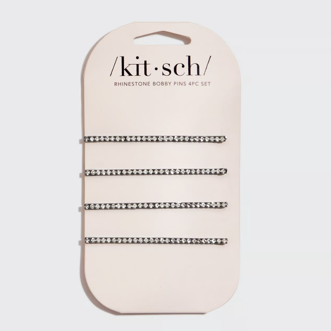 kitsch Metal Rhinestone Bobby Pins 4pc