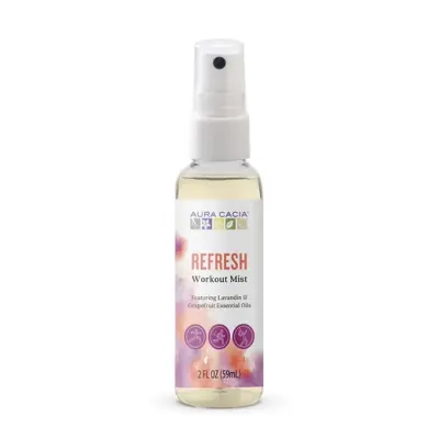 Aura Cacia Refresh Work Out Mist Lavandin &amp; Grapefruit 2oz