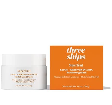 three ships Superfruit Lactic + Multifruit 8% AHA Exfoliating Mask