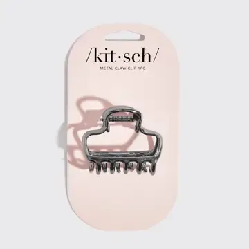kitsch Metal Medium Puffy Claw Clip- Hermatite