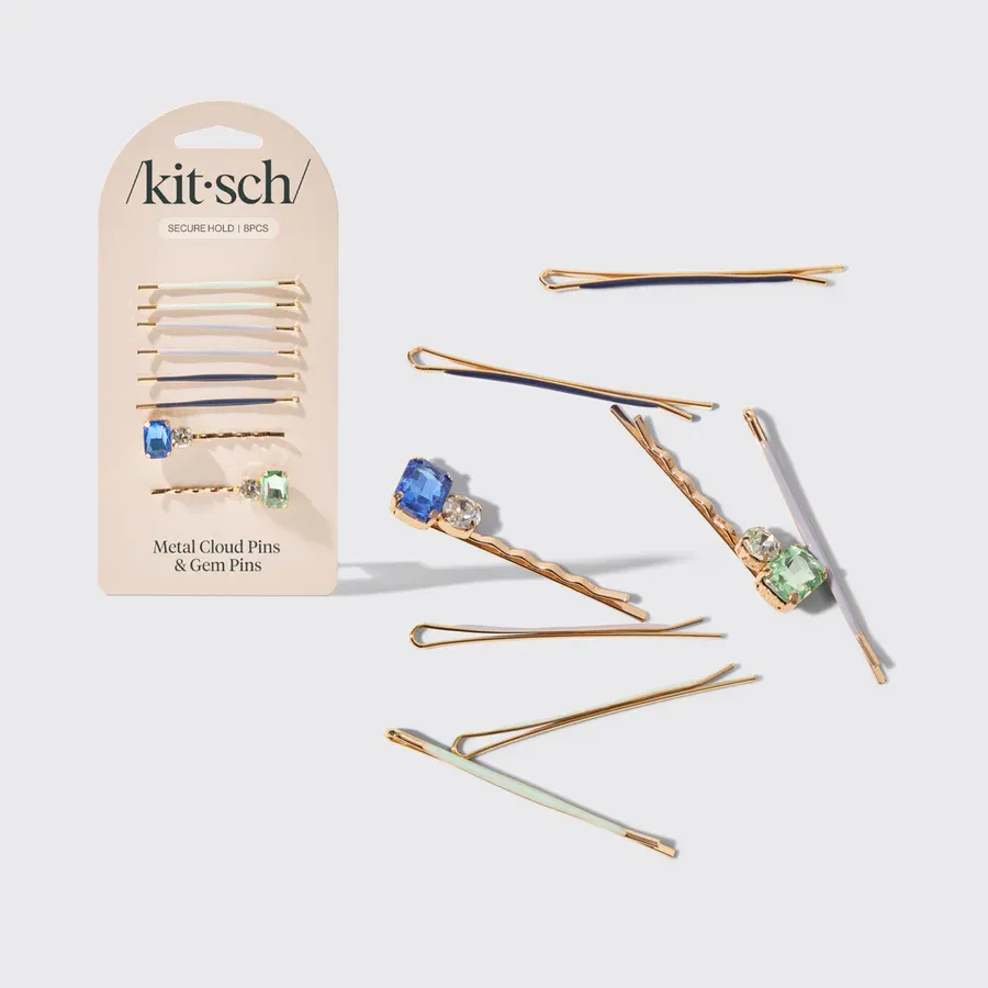 kitsch Cloud Pins &amp; Gem Pins 8pc