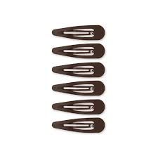 Teleties Snap Clips Jet Black 6 Pack