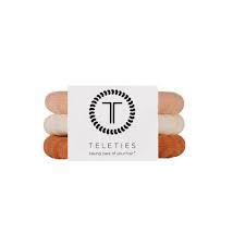 TELETIES Nylon Hair Ties Small 3pk- For The Love Of Nudes