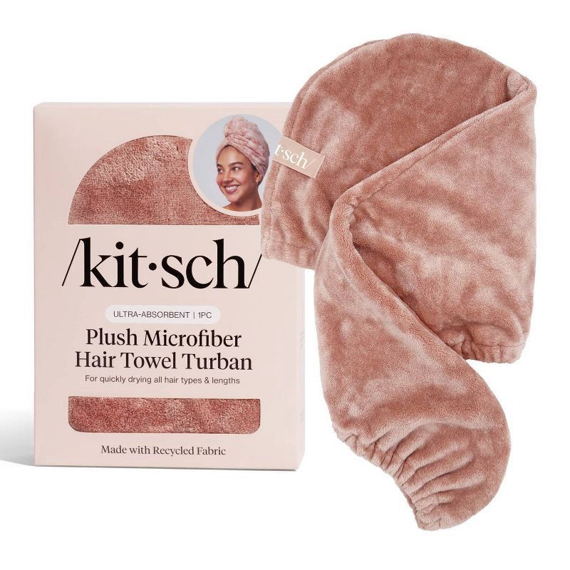 kitsch Plush Microfiber Hair Towel Terracotta