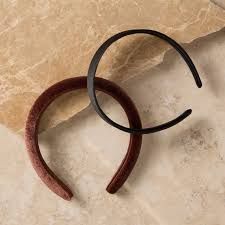 kitsch Satin &amp; Velvet Headbands Black &amp; Brown