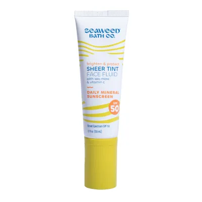 CLEARANCE Seaweed Bath Co. Sheer Tint Face Fluid Mineral Sunscreen Spf50 Exp 4/26