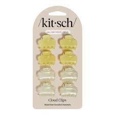 kitsch Pearlized Cream &amp; Butter Yellow Jelly Cloud Clips- Mini