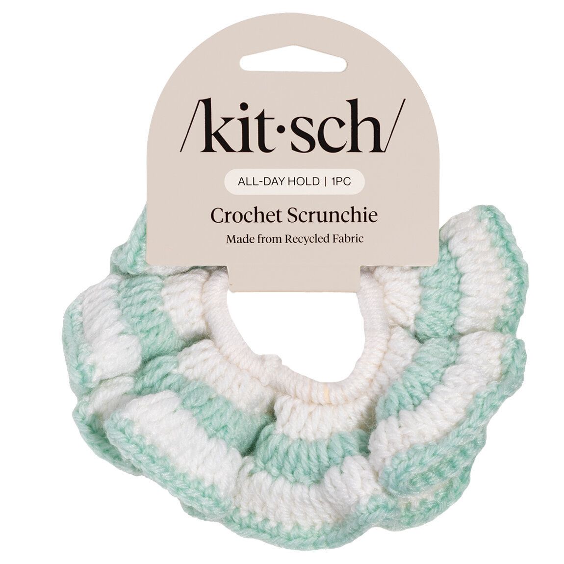 kitsch Crochet Scrunchie Seafoam Blue