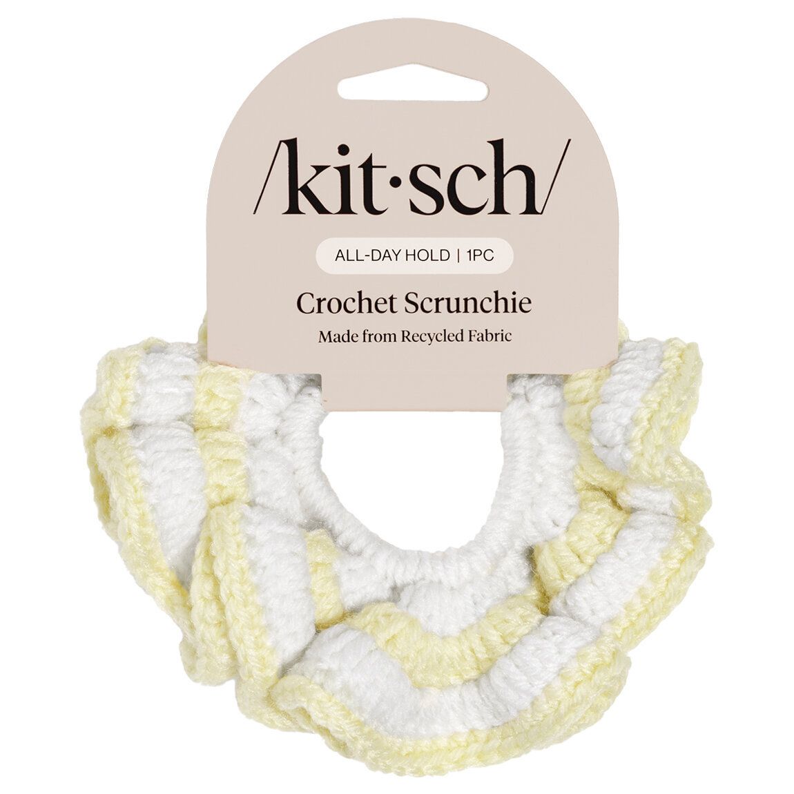 kitsch Crochet Scrunchie Butter Yellow