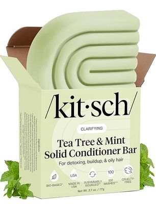 CLEARANCE kitsch Clarifying Solid Conditioner Tea Tree &amp; Mint- Faded Box
