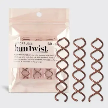 kitsch Effortless Bun Twist 3pc Brown