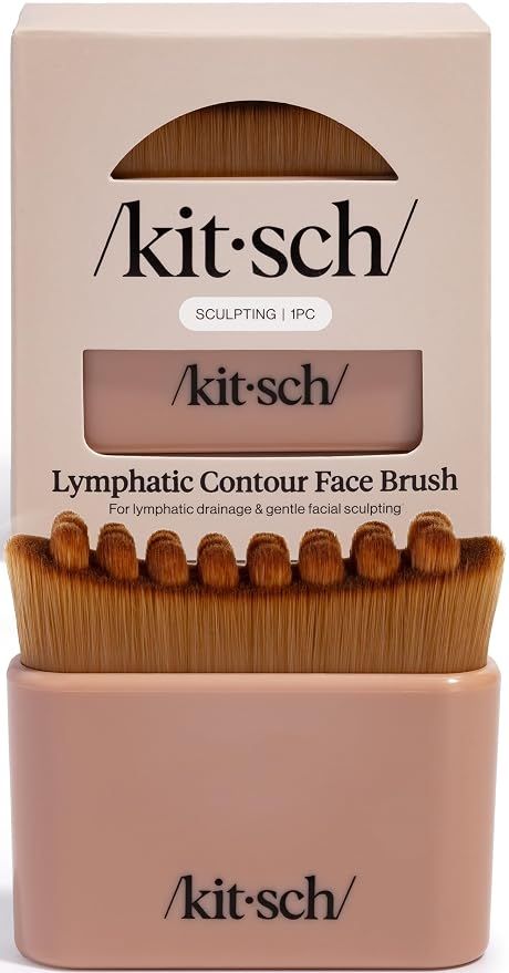 kitsch Lymphatic Contour Face Brush- Terracotta