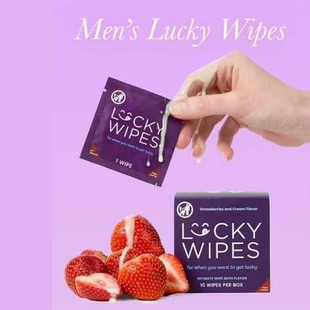 Lucky Wipes Intimate Wipes - Strawberries &amp; Cream