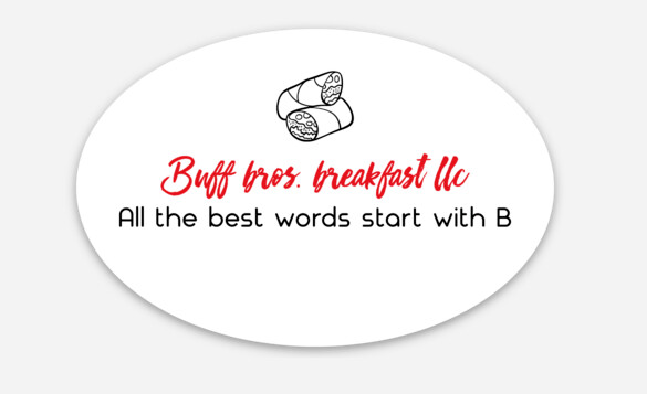 Oval Buff Bros. Sticker