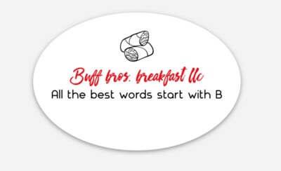 Oval Buff Bros. Sticker