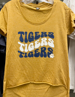 Ladies Three Tigers Gold T-Shirt