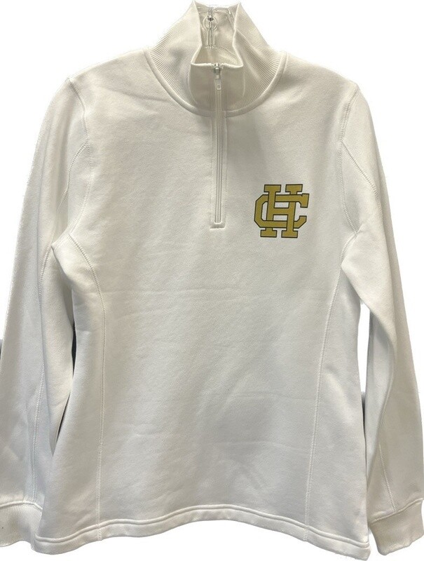 Ladies White 1/4 Zip