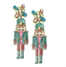 Christmas Pink Nutcracker Earrings
