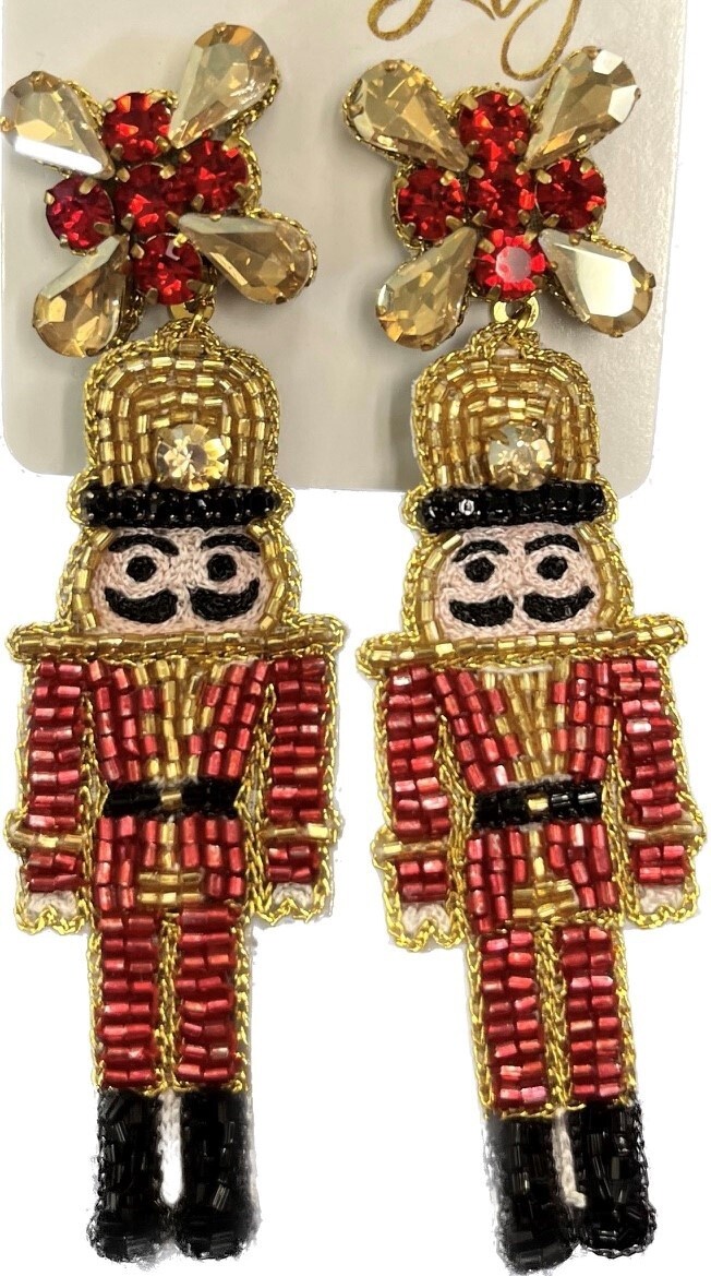 Christmas Red Nutcracker Earrings