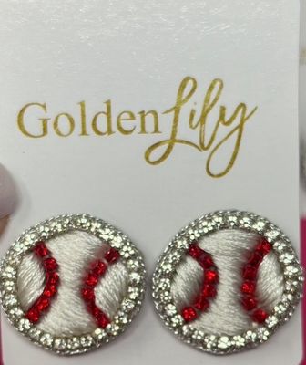 Baseball Stud Earrings