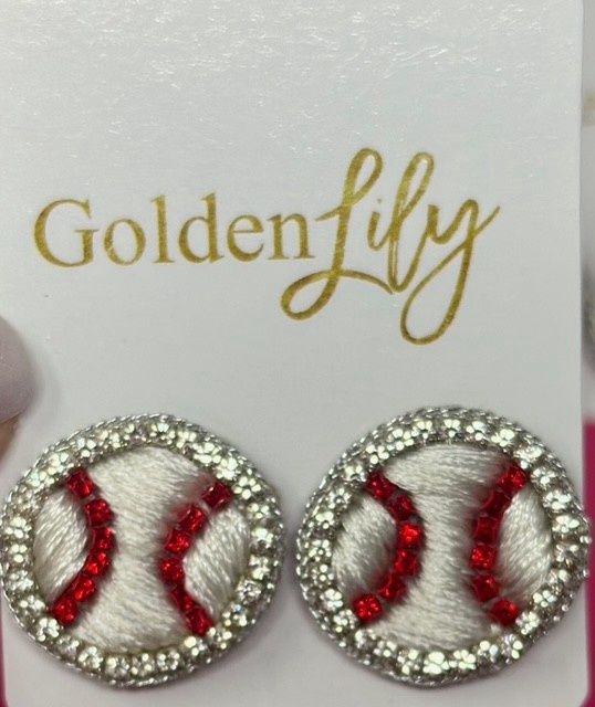 Baseball Stud Earrings