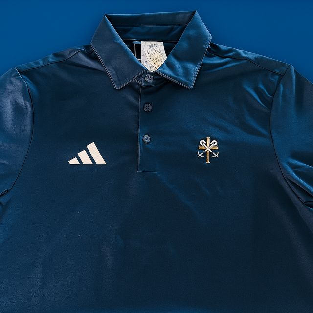 Navy Cross &amp; Anchor Adidas Polo